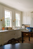 Classic Carrara Marble Counters in a Traditional Kitchen